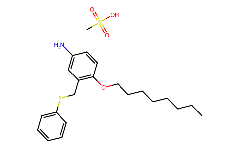 m-Toluidine, 4-(octyloxy)-alpha-(phenylthio)-, methanesulfonate 5819-60-3
